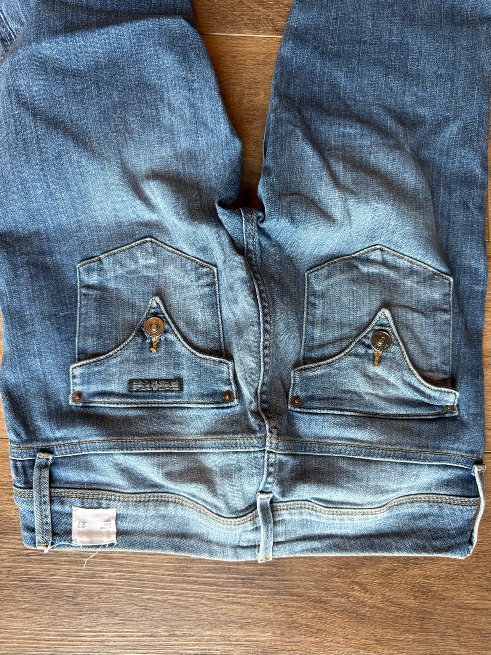 Hudson Jeans Distressed Ankle Crop in Medium Blue - Picture 7 of 7